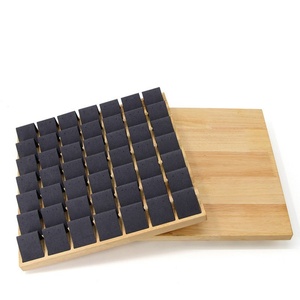New Style Japanese Korean Solid Wood 49-<b>post</b> square <b>Earring</b> Display Rack Jewelry Display Prop Counter Display Tray - Product Image 4