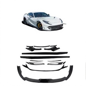 ชุดแต่งตัวถังรถยนต์คาร์บอนไฟเบอร์คุณภาพสูง เหมาะสำหรับ Ferrari 812 พร้อมลิ้นหน้า สเกิร์ตข้าง และสปอยเลอร์หลัง - Product Image 1