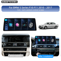 Pantalla Táctil de 12.8 Pulgadas 2400*900 con Sistema Linux para BMW Serie 5 F10 F11 F07 CIC NBT, Apple CarPlay Inalámbrico y Android Auto