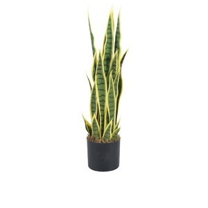 Plante artificielle Serpent d'Inde en pot 70cm à bords jaunes Décoration intérieure Salon Plante verte de bureau - Product Image 5