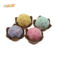 Jouet en peluche pour animal de compagnie, bande dessinée, conception de Cupcake, peluche douce, chien couineur, vente en gros