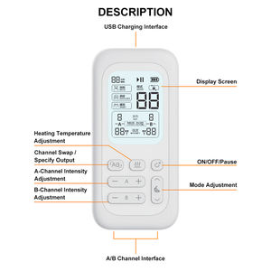 Dapat disesuaikan perangkat terapi TENS pemanas portabel dengan kehangatan 3 tingkat untuk menghilangkan otot dan terapi fisik rumah - Product Image 6