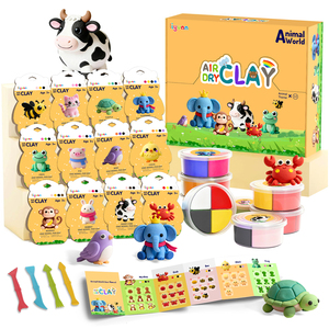 Argile à séchage à l'air super légère, 12 couleurs, art créatif, bricolage, jouet pour enfants, idée cadeau amusante - Product Image 1