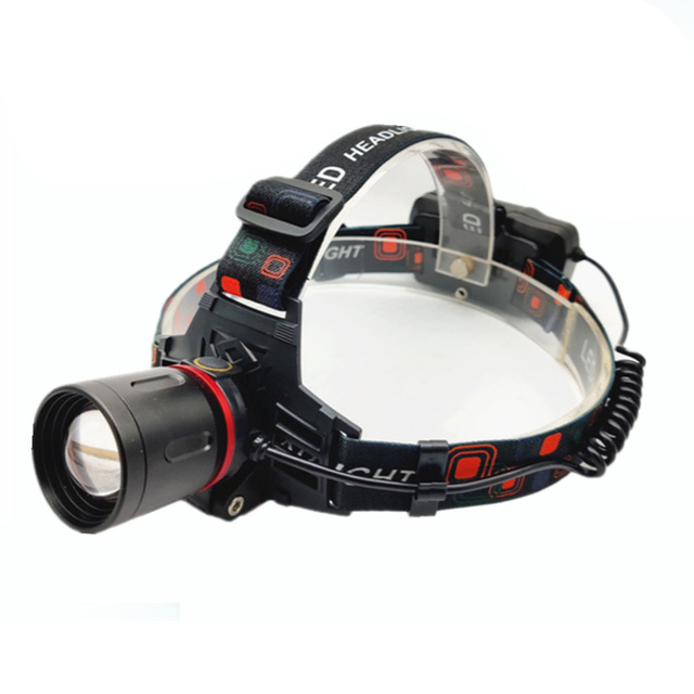 Wholesale USB Rechargeable Headlamp T6 Zoomable 3 Modes Red Green 395nm UV Light Head Lamp Waterproof Outdoor LED Headlight