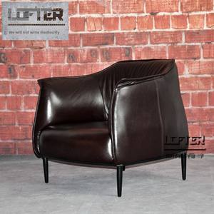 <span class=keywords><strong>Canapé</strong></span> simple minimaliste moderne pour bar à cigares à whisky en cuir véritable <span class=keywords><strong>petit</strong></span> appartement personnalité pour salon <span class=keywords><strong>club</strong></span> d'étude - Product Image 5