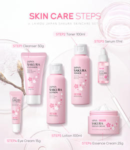 LAIKOU – kit de soins pour la peau, sérum nettoyant, Lotion, Toner, crème, Sakura japonais, 6 pièces - Product Image 2