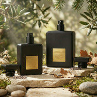 Flacon de parfum en verre plat noir mat 20ml 30ml 50ml 100ml, flacon pulvérisateur vide avec boîte en papier, emballage OEM ODM