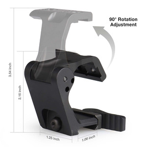 Accesorios tácticos de Metal para accesorios de caza de 2,26 pulgadas, montaje G23, G30, <span class=keywords><strong>G33</strong></span>, G43, G45, montaje elevador de lupa 3X - Product Image 4
