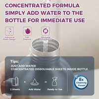 Nettoyant ménager multi-usages OEM écologique à dissolution rapide, élimine l'huile et les taches, spray nettoyant pour cuisine avec feuilles