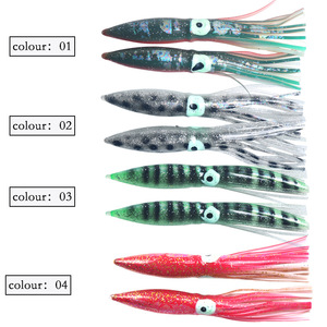 Señuelo de calamar de 11 cm y 5 g, cebo blando para pesca en agua salada, señuelo artificial de pulpo para peces marinos, material de PVC, paquete de 2. - Product Image 4