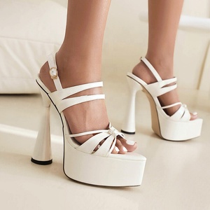 Sandalias de Plataforma Alta de Verano para Mujer, Punta Abierta, Tacones Altos de 15 CM, Correa Trasera, Zapatos de Vestir Sexys para Mujer - Product Image 3