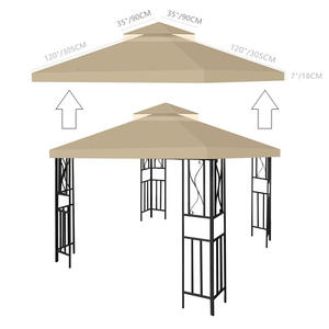 Courtyard Pergola Cover with Oxford Cloth Sun and <b>Rain</b> Protection Elegant <b>Canopy</b> & Gazebo & Pergola Roof - Product Image 1