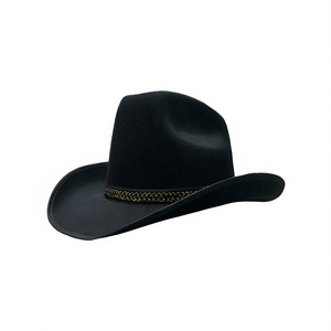 Sombrero Vaquero Unisex Genérico de Paja y Fieltro para Verano, Casual, para Baile, Festivales, Aire Libre, Adulto, TX - Product Image 1