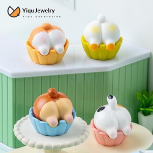 เค้กคัพรูป<span class=keywords><strong>ตูด</strong></span>สุนัขคอร์กี้น่ารักสร้างสรรค์ ของตกแต่ง DIY แบบหยดน้ำมัน บรรจุในถุงสุ่ม สำหรับตกแต่งรถยนต์ - Product Image 2