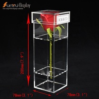 Sunyu Boîte à fleurs en acrylique transparent personnalisée en usine Boîte cadeau en gros pour la Saint-Valentin pour présentoirs