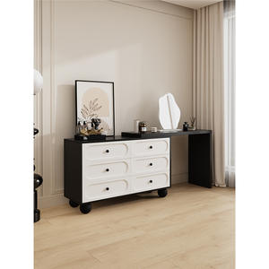 <span class=keywords><strong>Tocador</strong></span> Moderno en Forma de L, Extensible, con 1 Puerta, <span class=keywords><strong>Tocador</strong></span> de Maquillaje Esquinero con 3 <span class=keywords><strong>Cajones</strong></span> - Product Image 5