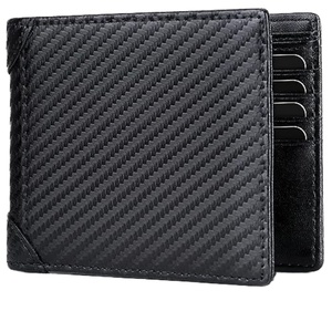 For Customized Wholesale Genuine Leather Short Slim RFID Ganti-magnetic Unisex Wallet Bifold Large Capacity - Product Image 1
