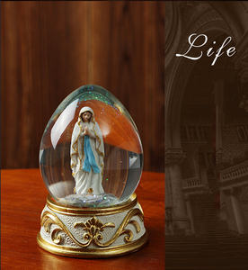 Quả Cầu Tuyết Thủy Tinh, Quả Cầu Nước Bằng Nhựa Acrylic Thủ Công Mỹ Nghệ, Virgin <span class=keywords><strong>Mary</strong></span> - Product Image 6