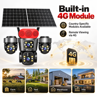 Kamera CCTV Solar PTZ Wistino 16MP 4G Multi Lensa 360 Deteksi Manusia AI Full HD IP66 Tahan Air Harga Pabrik