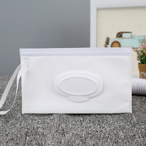 Respetuoso del medio ambiente de toallitas húmedas bebé bolsa Snap Correa toallitas contenedor de la cubierta cosmética toallitas de limpieza bolsa de funda de transporte - Product Image 3