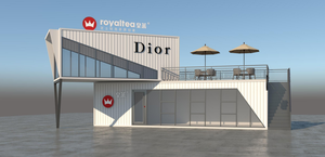 Container Prefabbricato Modulare di Lusso CE 40ft su Misura a 2 Piani per Esterni, Design per Caffetteria, Barbiere, Negozio di Abbigliamento - Product Image 6