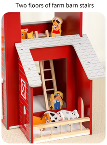 Children's Educational Wooden <b>Building</b> <b>Block</b> Construction Game Imaginary Farm Role-Playing Daily Life Simulation Fun - Product Image 4