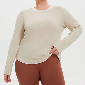 Camisetas de Manga Larga <span class=keywords><strong>para</strong></span> Mujer, Transpirables, Deportivas, <span class=keywords><strong>para</strong></span> Gimnasio, Yoga, Tallas Grandes, Camisetas de Entrenamiento - Product Image 5