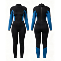 Wetsuit Unisex Ukuran Besar 3mm Tahan Air Bermotif dengan Ritsleting Belakang, Bernapas, Lengan Panjang untuk Diving Surf Desain Kustom