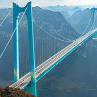 Puente Prefabricado de Acero de Instalación Rápida, Estructura de Arco de Metal Sólido para Obras Viales Municipales