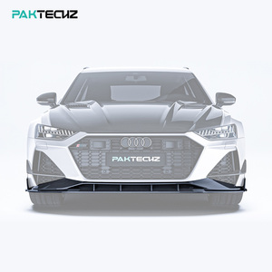 Kit carrosserie en fibre de carbone sèche Paktechz, lèvre avant, pare-chocs avant, spoiler, séparateur, pièce aérodynamique pour <span class=keywords><strong>Audi</strong></span> RS6 <span class=keywords><strong>RS7</strong></span> <span class=keywords><strong>C8</strong></span> 2019 - 2025 - Product Image 6
