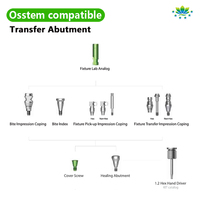 Coping de transfert à plateau ouvert compatible OSSTEM en acier inoxydable pour empreinte d'implant dentaire Mini/Régulier OEM ODM Personnalisé
