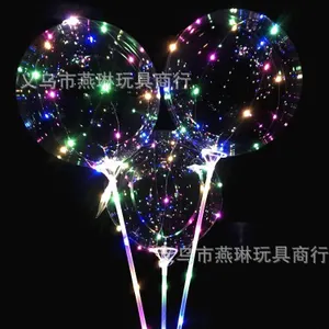 18inch Helium nhồi LED ánh sáng rõ ràng trong Suốt TPU bong bóng Bobo bóng cho Giáng sinh năm mới trang trí đám cưới