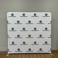 Toile de fond blanche 8x8 en tissu robuste avec fermeture éclair pour événements de remise des diplômes