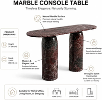 Console d'entrée en marbre Rosso Levanto, design moderne et luxueux Newstar, écologique, durable, pierre naturelle