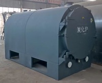 Fourneau à charbon horizontal sans fumée à prix d'usine, four de carbonisation haute productivité pour bûches de bois et bambou