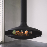 Cheminée suspendue décorative d'intérieur MEISU.CH en verre OEM, poêle à bois, chauffage par flamme, 800 mm