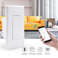 Teejoin slide WiFi Wall tuya ZigBee US dimmer switch single no neutral Tuy Smart switch interruptor Alexa inteligente con wifi