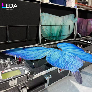LEDA Nuevo Diseño Mariposa Voladora Biónica Luminosa, Insecto Dinámico Simulado, Transmisor de Radio RC para Decoración de Fiestas - Product Image 4