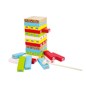 <span class=keywords><strong>Jeu</strong></span> de construction en <span class=keywords><strong>bois</strong></span> pour enfants : <span class=keywords><strong>Tour</strong></span> d'empilage à plusieurs niveaux avec animaux, blocs arc-en-ciel, <span class=keywords><strong>jeu</strong></span> de dessin, jouet éducatif - Product Image 2