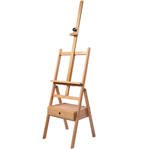 Cavalletto regolabile con telaio a H MEEDEN <span class=keywords><strong>Studio</strong></span> con cassetto portaoggetti in legno massello di faggio per artisti - Product Image 1