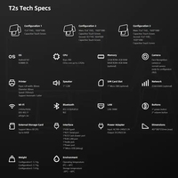 Sunmi T2s Android 9.0, caisse enregistreuse, Machine électronique, caisse enregistreuse, écran tactile, PC tout-en-un, Pos, avec imprimante thermique 80mm, Auto Cut