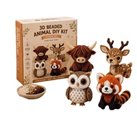 Kit DIY d'animaux 3D perlés transfrontalier, miniatures 25x25x25cm, 14+ couleurs, emballage en boîte