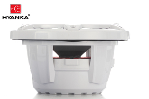 Enceinte marine blanche HYANKA HMS-08W 8'' avec lumières LED RGB 7 couleurs, enceinte audio pour yacht étanche IP67 et résistante aux UV - Product Image 2