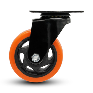 Spot Großhandel Polyurethan Silent Rollen <span class=keywords><strong>PVC</strong></span> verschleiß feste Material Logistik wagen mit Bremse Universal rad - Product Image 1