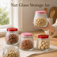 Pot de conservation carré en verre borosilicate avec couvercle en bambou, récipient alimentaire hermétique pour garde-manger, céréales, pâtes, noix, thé