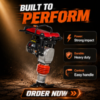 BISON (CHINE) Compacteur à piston 7 CV, force d'impact 12 KN, pour compactage de sols et de fossés, portée 50 cm, certifié CE