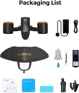 สกูตเตอร์ใต้น้ำ Sublue Mix Pro มอเตอร์คู่ ลึกสูงสุด 40 เมตร กันน้ำได้ 45 นาที แบตเตอรี่ถอดได้ 122Wh ความเร็ว 1.6 ม./วินาที น้ำหนัก 3.5 กก. - Product Image 3