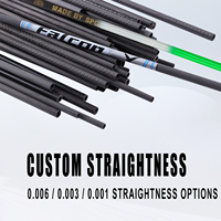 STARCN Tiges de flèches en carbone personnalisées ID 3.2/4.2/5.2/6.2/7.62mm Spine 250-1500, Longueur, Rectitude et Logo sur mesure, Vente directe usine