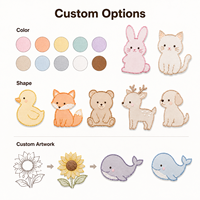 Marque-pages en organza brodés sur mesure, style japonais et coréen, animaux mignons (chat, pingouin, baleine), papeterie en tissu, cadeau pour enfants