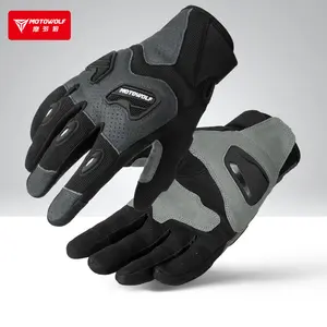 Motowolf New Arrival Goal gants d'équitation de moto en cuir de mouton avec écran tactile en 3 couleurs